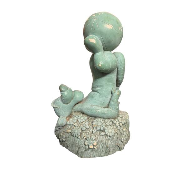 Vintage Disney White Swan Tigger Green Garden Sprinkler Resin 10” TESTED WORKS - Picture 5 of 8